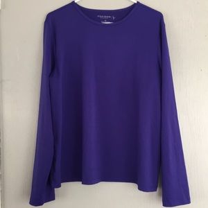 Susan Graver long sleeve purple shirt
